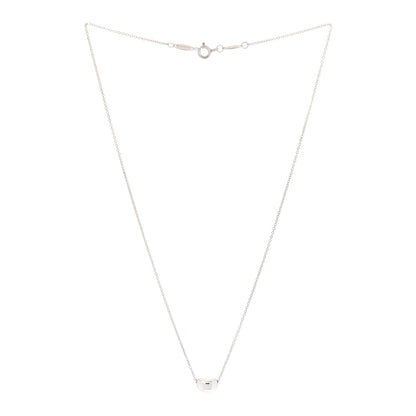 Tiffany Sterling Silver 12mm Elsa Peretti Bean Pendant Necklace 3 of 6
