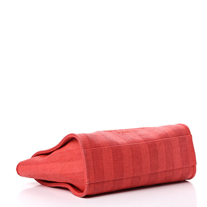 Chanel Mixed Fibers Striped Small Deauville Tote Red 3 of 15