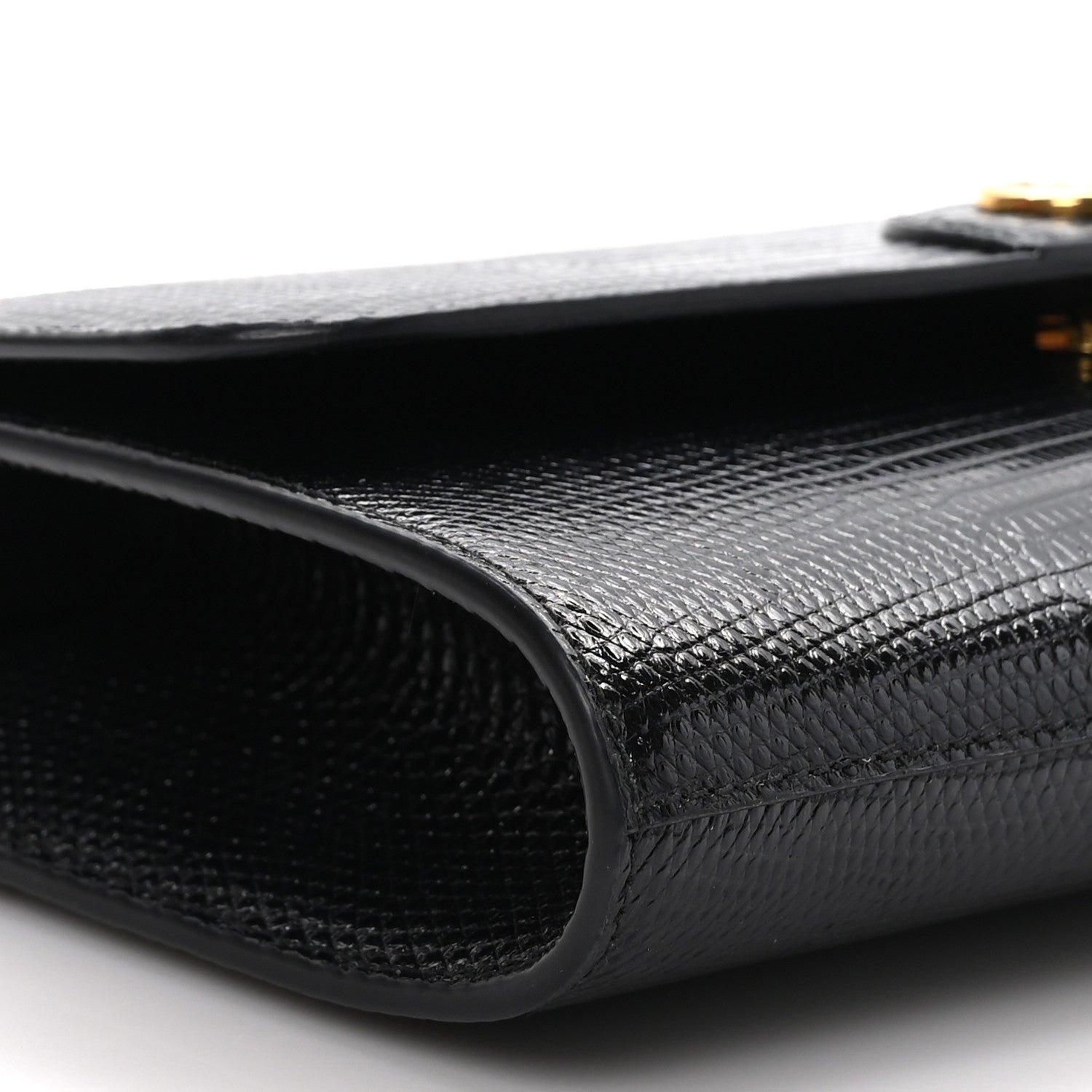 Gucci Calfskin Lizard Embossed Mini Diana Bamboo Top Handle Chain Bag Black 8 of 10