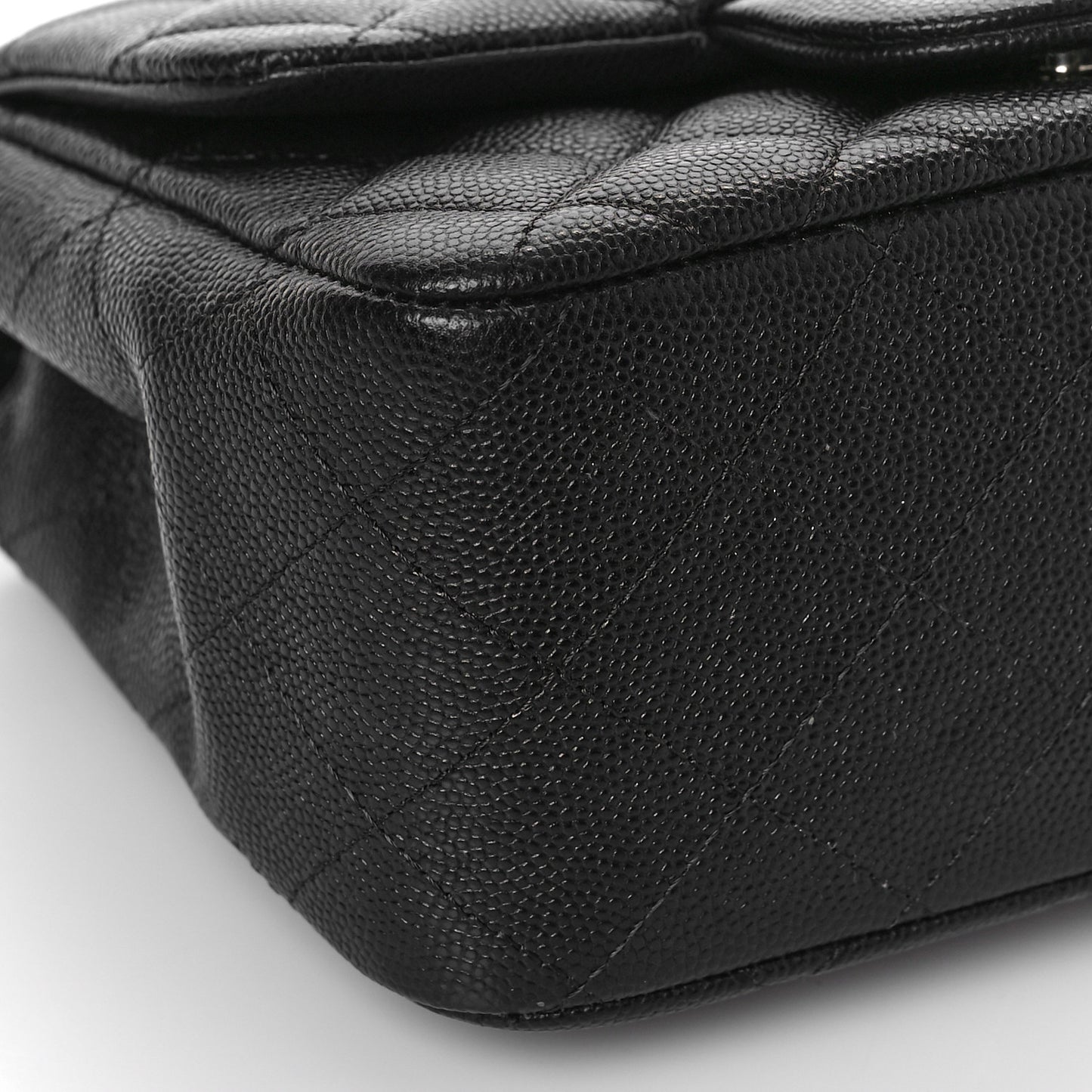 Caviar Quilted Mini Square Flap Black