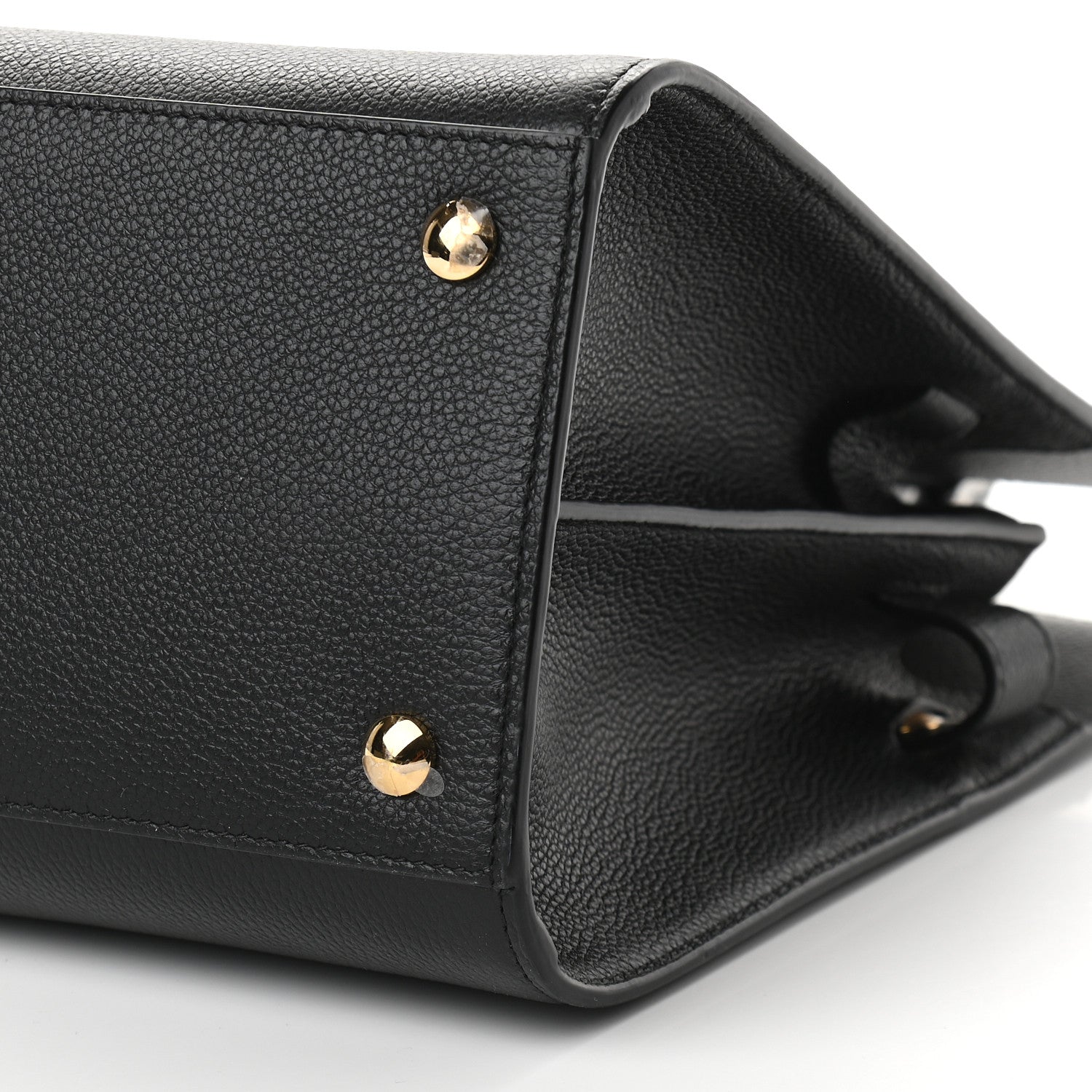 Burberry Grainy Calfskin Small Title Bag Black 6 of 10
