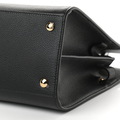 Burberry Grainy Calfskin Small Title Bag Black 6 of 10