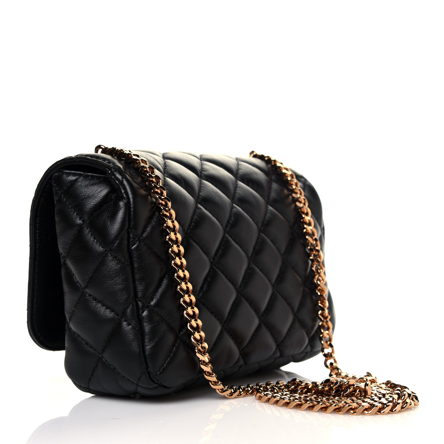 Versace Nappa Quilted Small Medusa Chain Crossbody Black 2 of 10