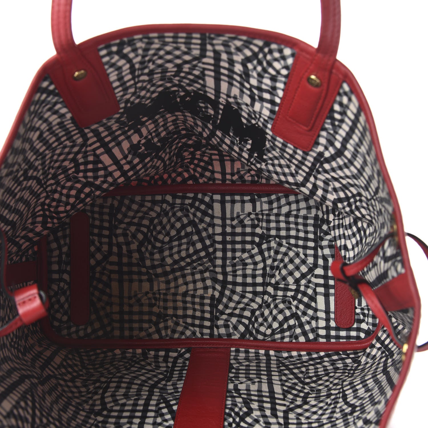 MCM Visetos Medium Liz Reversible Shopper Tote Ruby Red 5 of 15