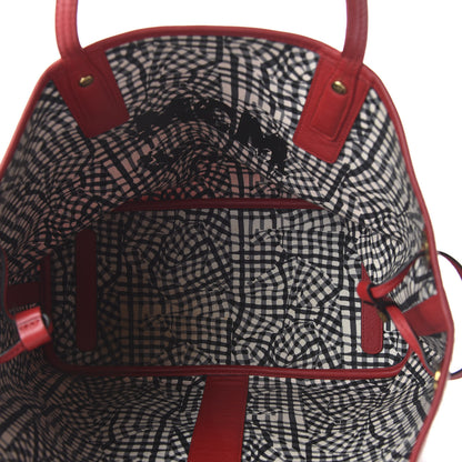 MCM Visetos Medium Liz Reversible Shopper Tote Ruby Red 5 of 15