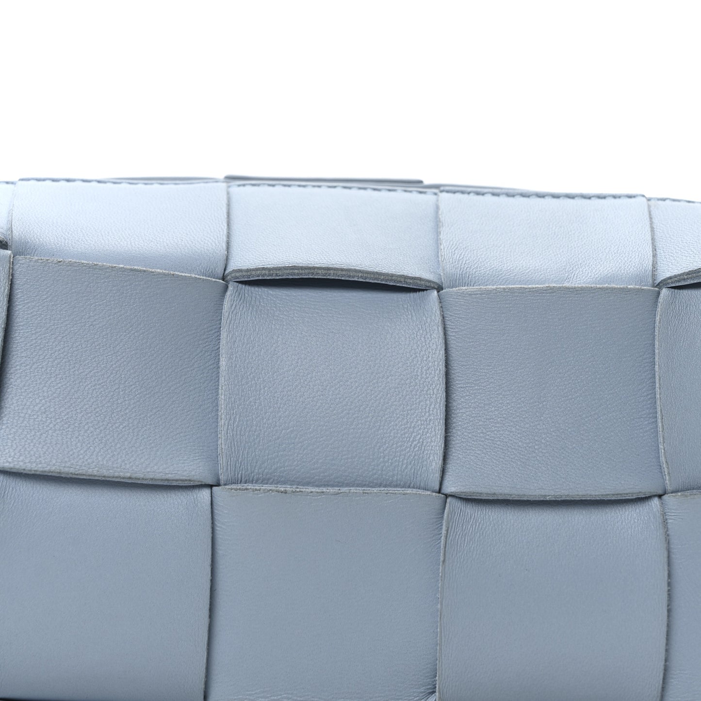 Lambskin Maxi Intrecciato Small Brick Cassette Bag Blue