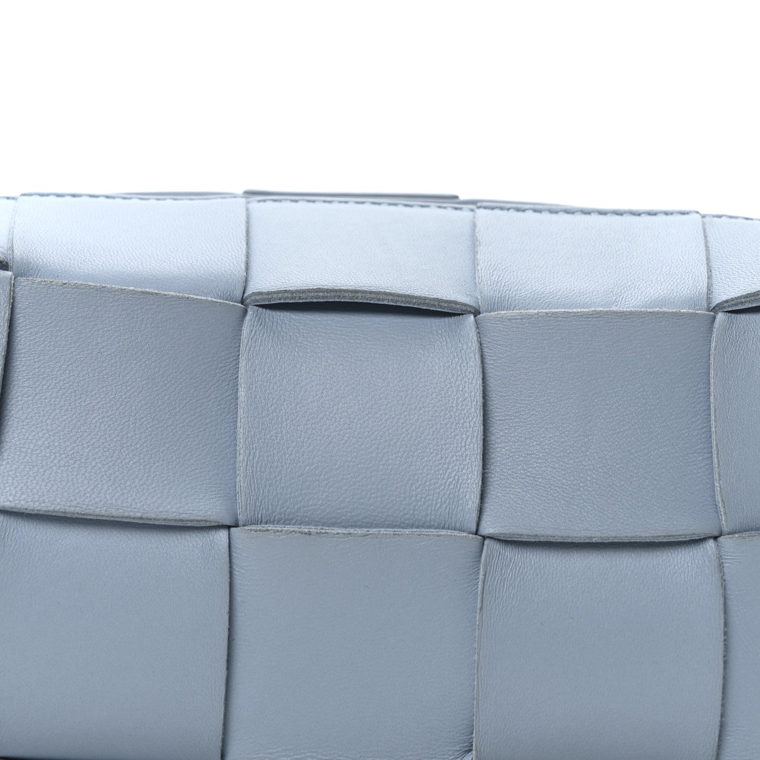 Bottega Veneta Lambskin Maxi Intrecciato Small Brick Cassette Bag Blue 7 of 9