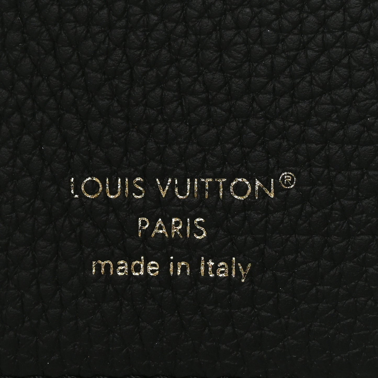 Grained Calfskin Monogram Charles Notebook Cover MM Black