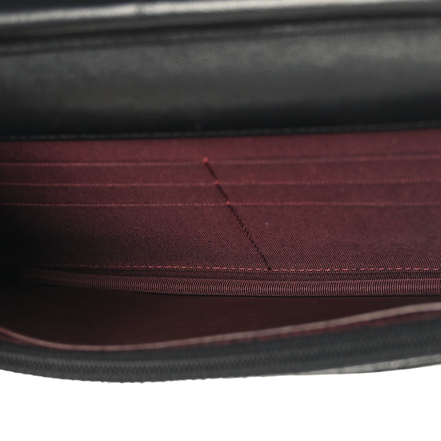 Lambskin Quilted Wallet On Chain WOC Black