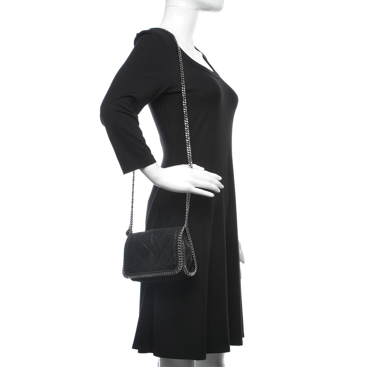 Stella McCartney Shaggy Deer Falabella Crossbody Bag Black 2 of 7