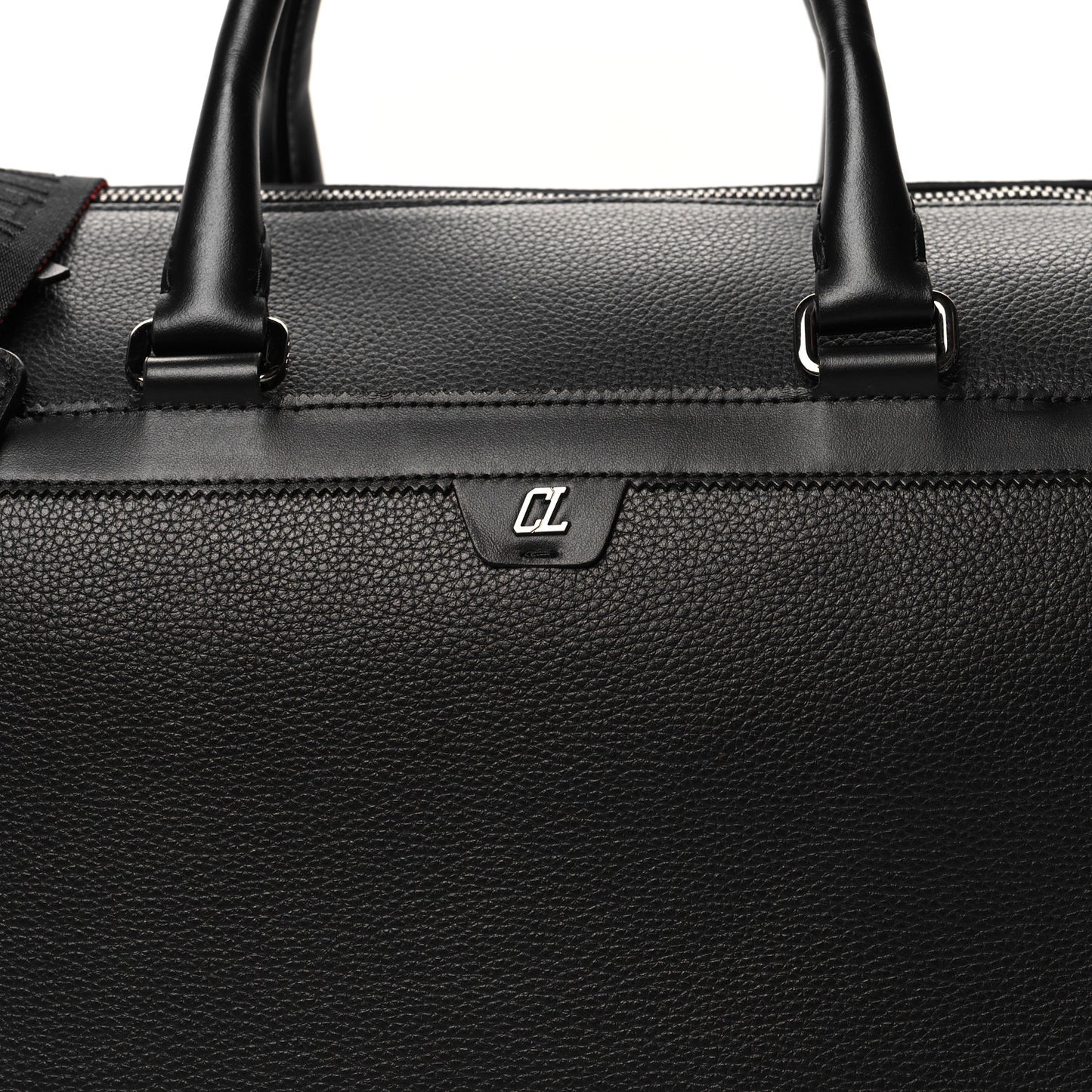 Calfskin Sneakender Studded Duffle Bag Black