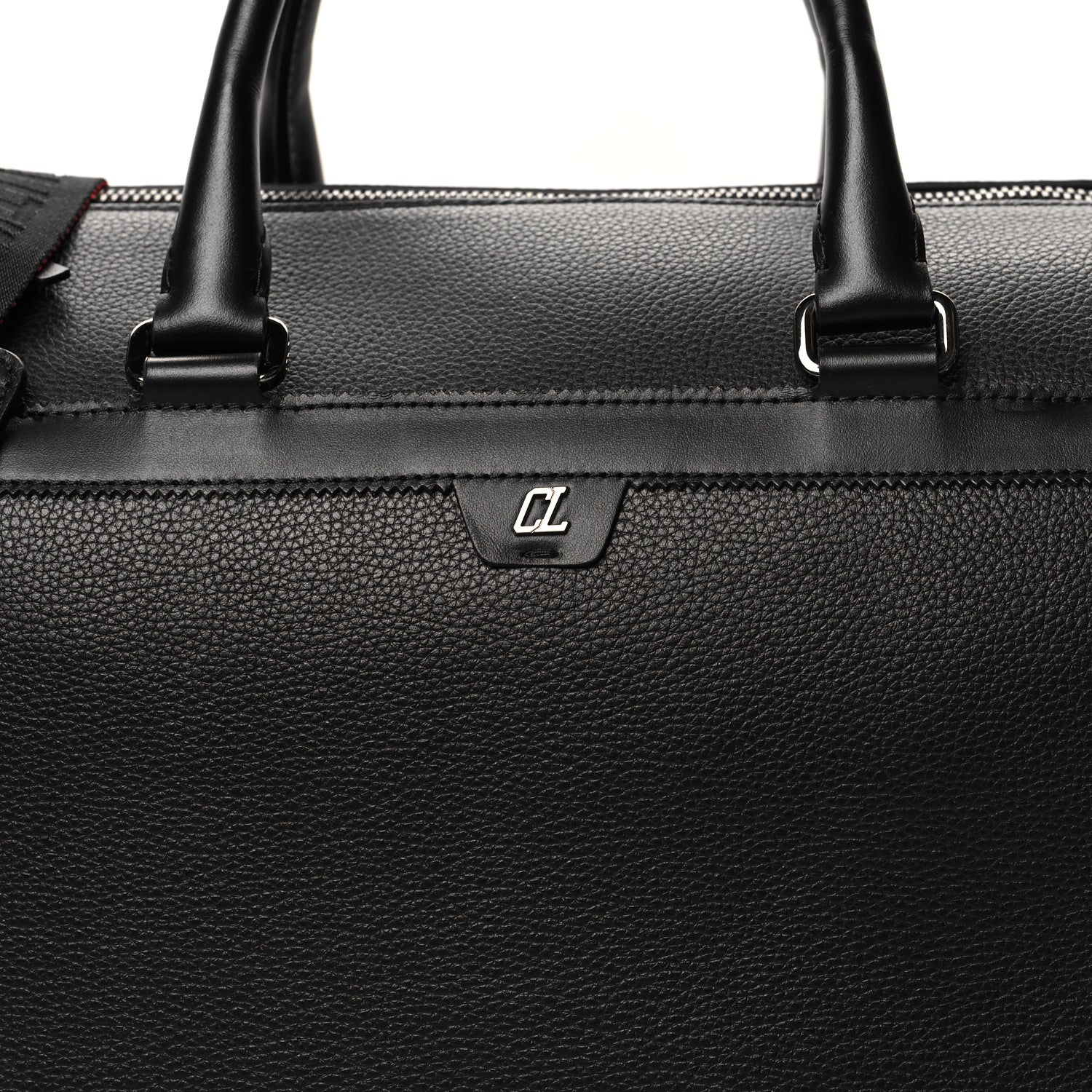 Christian Louboutin Calfskin Sneakender Studded Duffle Bag Black 6 of 8