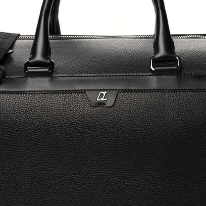 Christian Louboutin Calfskin Sneakender Studded Duffle Bag Black 6 of 8