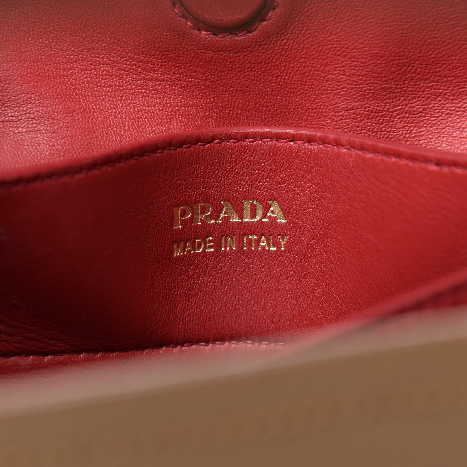 Prada Saffiano Cuir Small Double Bag Caramel Fuoco 7 of 16
