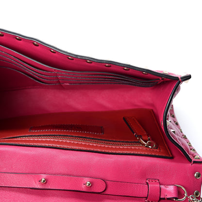 Valentino Garavani Nappa Rockstud Spike Wallet on Chain Disco Pink 4 of 10