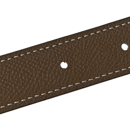 Hermes Swift Epsom 24mm H Cursives Belt 75 30 Black Etoupe 9 of 10