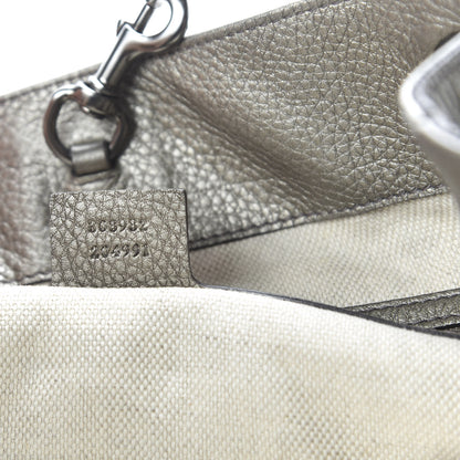 Gucci Metallic Pebbled Calfskin Medium Soho Chain Shoulder Bag Sasso 8 of 9