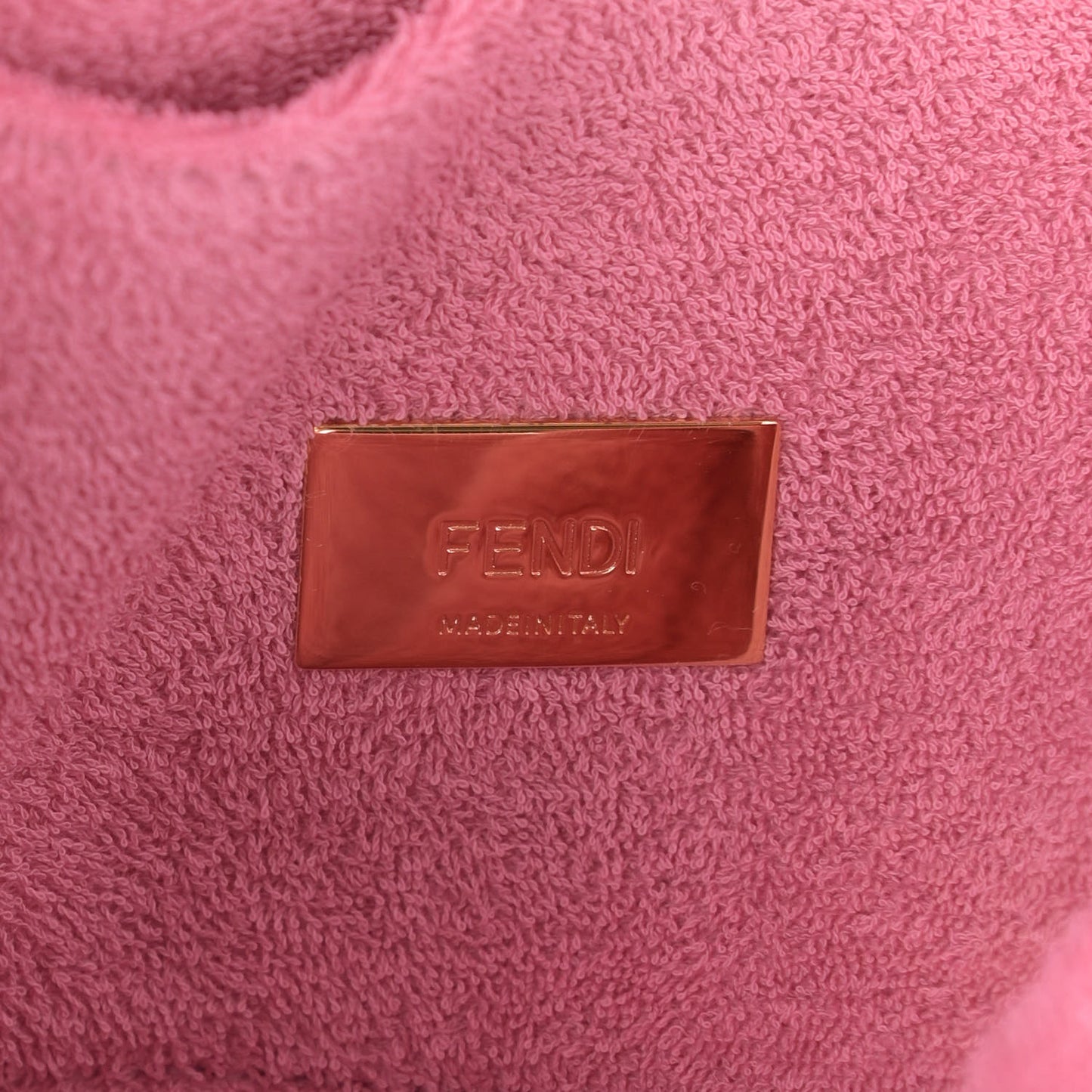 Terry Cloth Vitello Century Matte FF 1974 Embossed Belt Baguette Lollypop