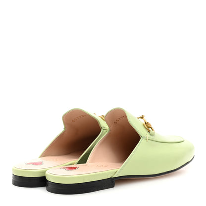 Gucci Malaga Kid Womens Princetown Slippers 37 Pistachio Green 3 of 6