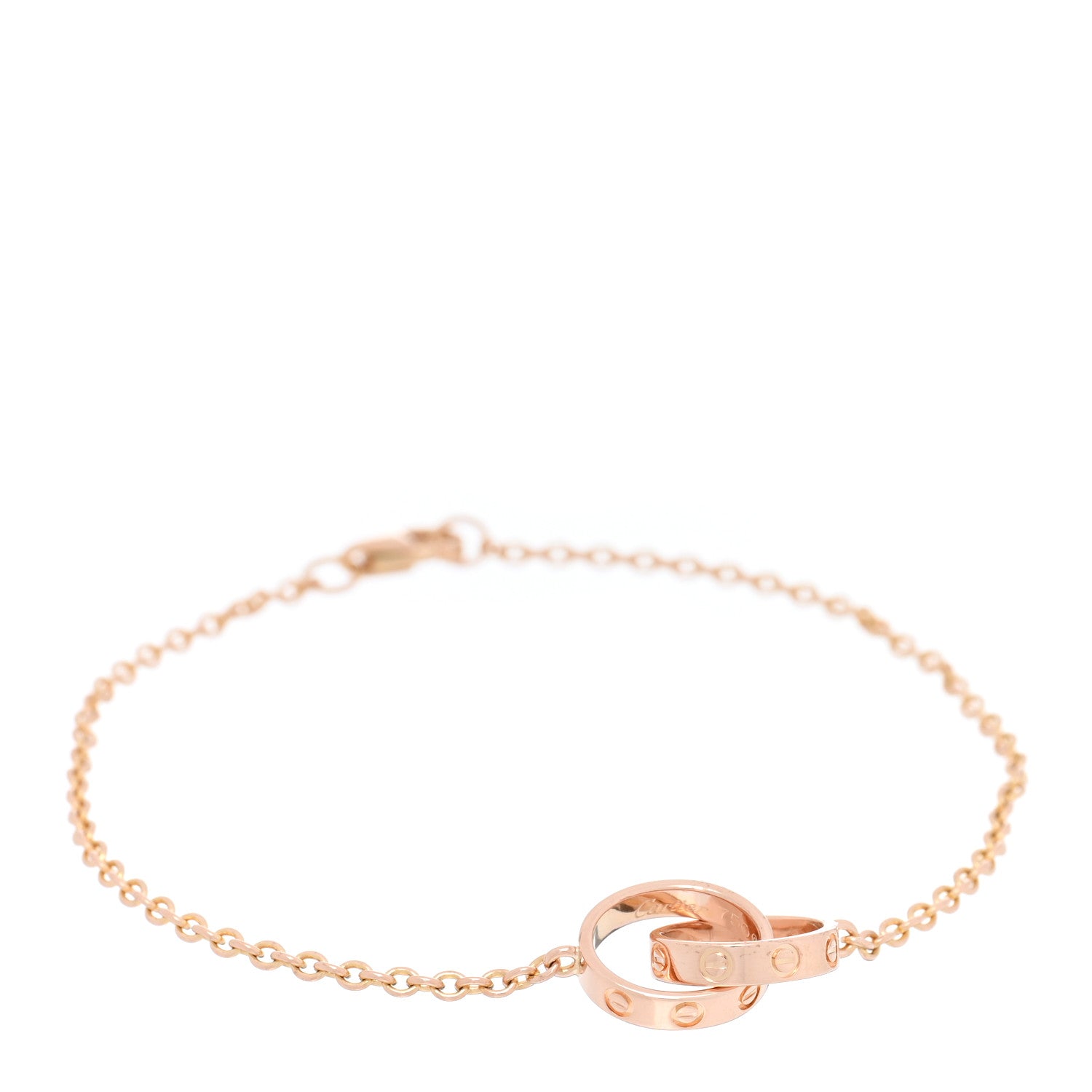 Cartier 18K Pink Gold Interlocking LOVE Bracelet 1 of 3
