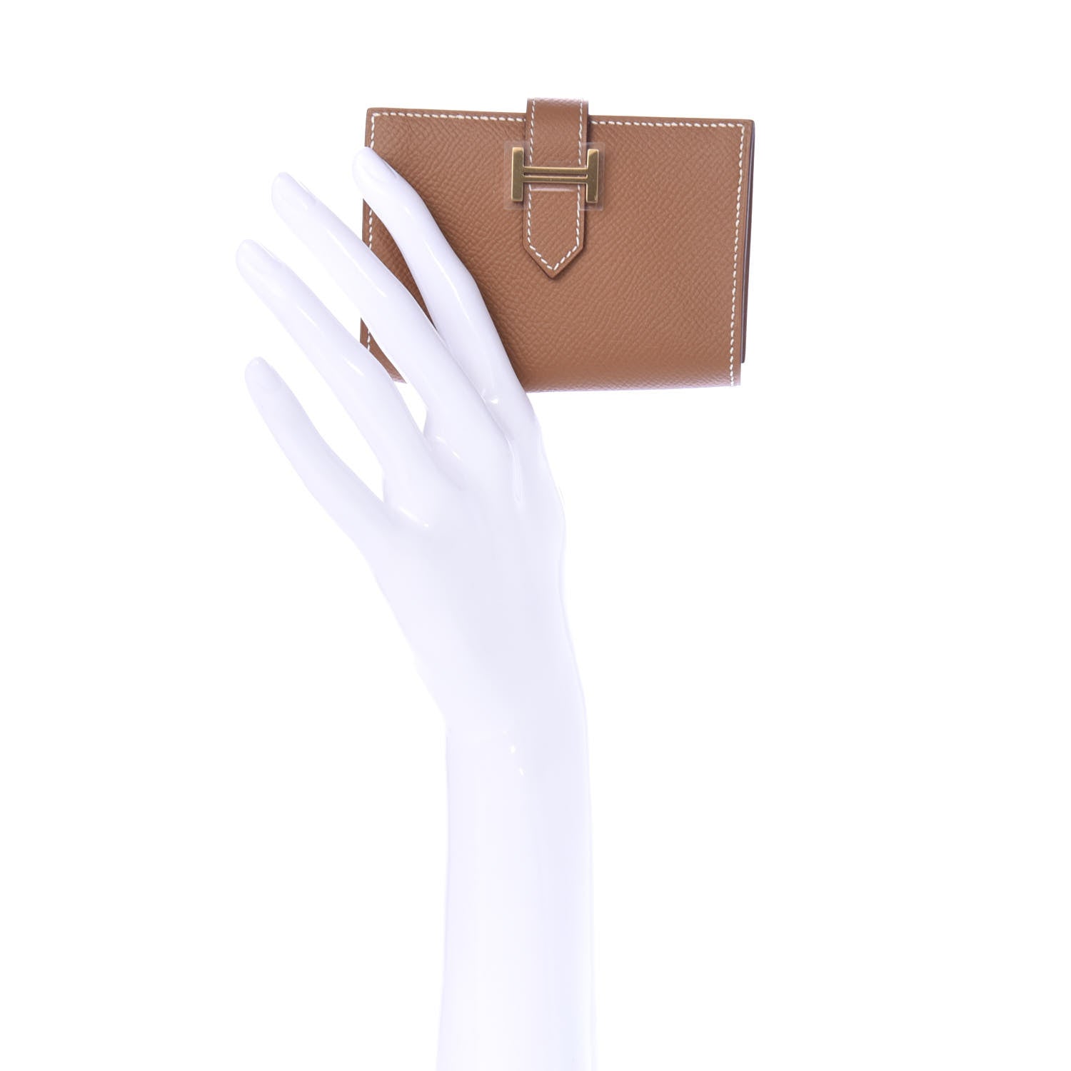 Hermes Epsom Bearn Card Holder Wallet Gold 2 of 7