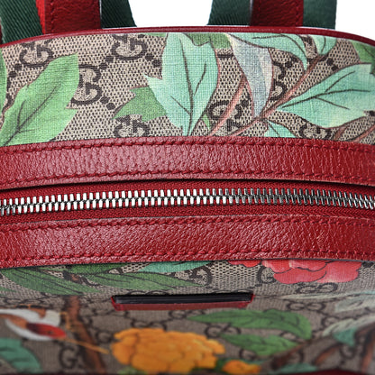 Gucci GG Supreme Monogram Tian Web Small Day Backpack Beige Multicolor Red 11 of 13