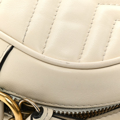 Gucci Calfskin Matelasse Small GG Marmont Chain Shoulder Bag White 16 of 19