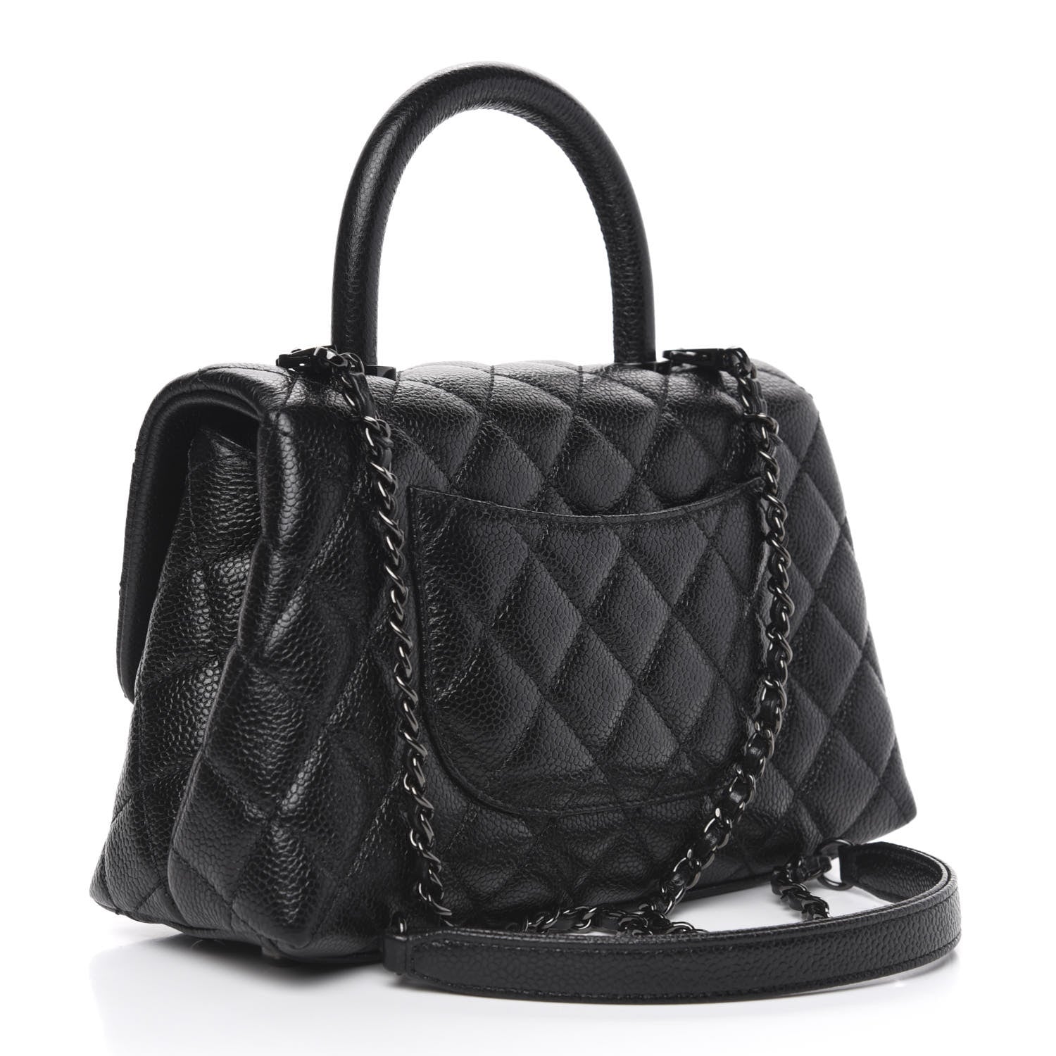 Chanel Caviar Quilted Mini Coco Handle Flap So Black 3 of 11
