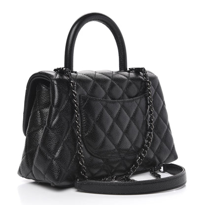 Chanel Caviar Quilted Mini Coco Handle Flap So Black 3 of 11