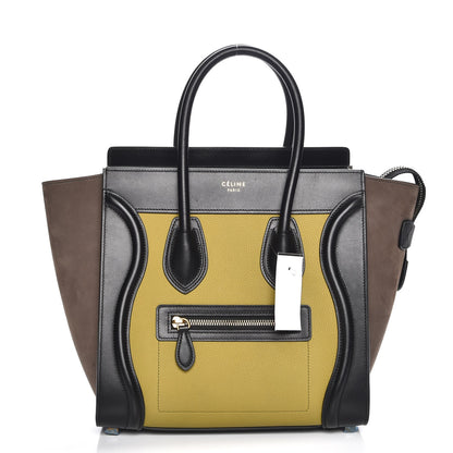 Celine Baby Grained Calfskin Nubuck Micro Tri-Color Luggage Olive 1 of 7