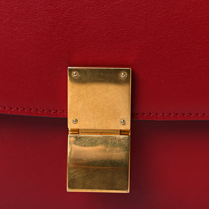 Celine Box Calfskin Medium Classic Box Flap Bag Red 7 of 9