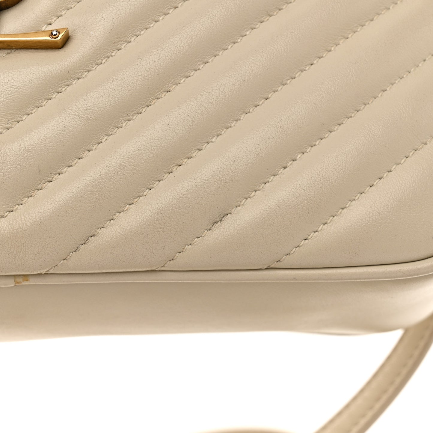 Calfskin Matelasse Monogram Lou Camera Bag Crema Soft