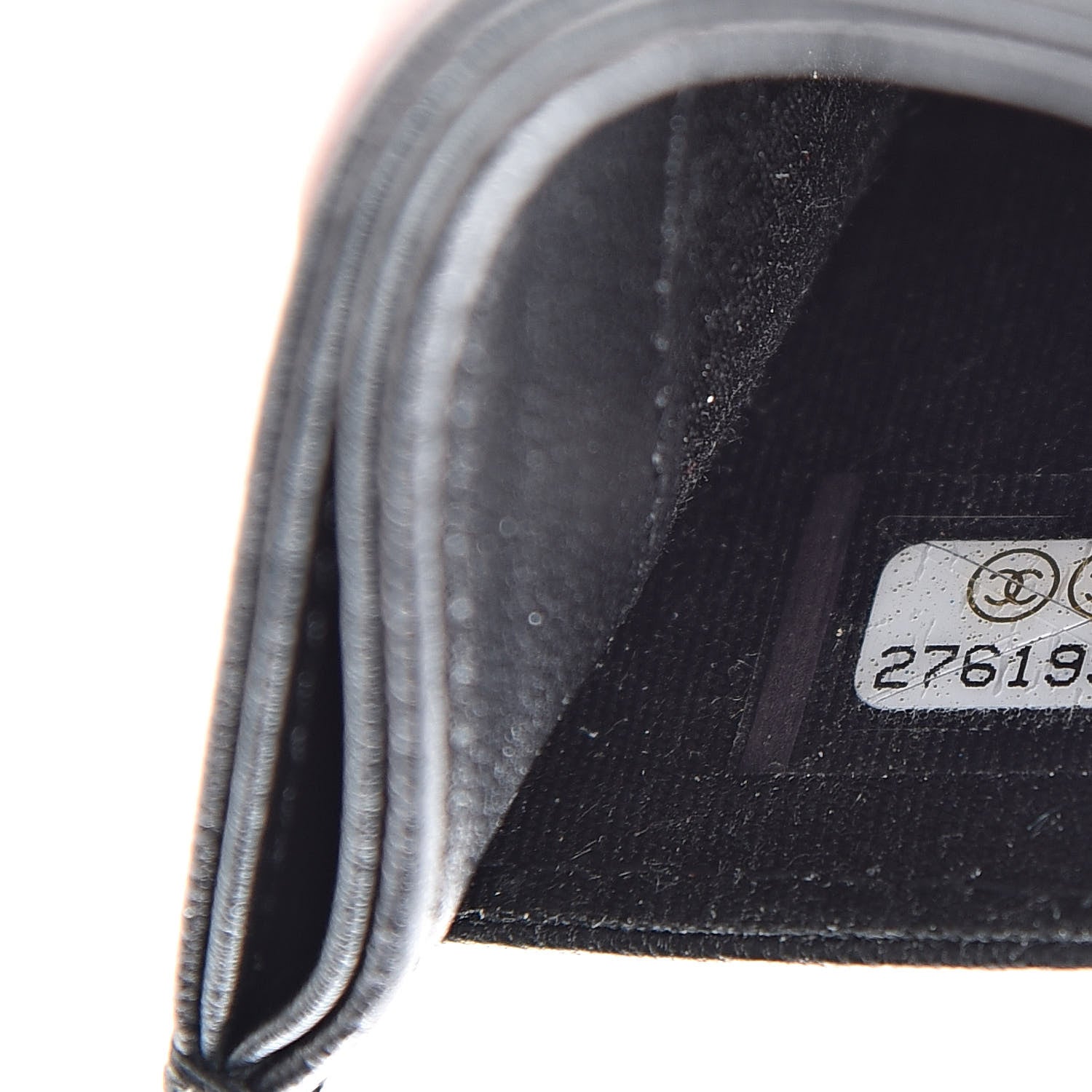 Chanel Lambskin Camellia Embossed Card Holder Black 8 of 8