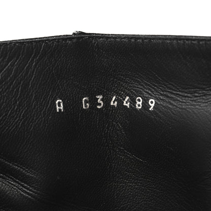 Chanel Crackled Calfskin Chain CC Short Boots 38 Black 7 of 10
