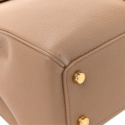 Celine Grained Calfskin Small 16 Top Handle Bag Beige 10 of 12