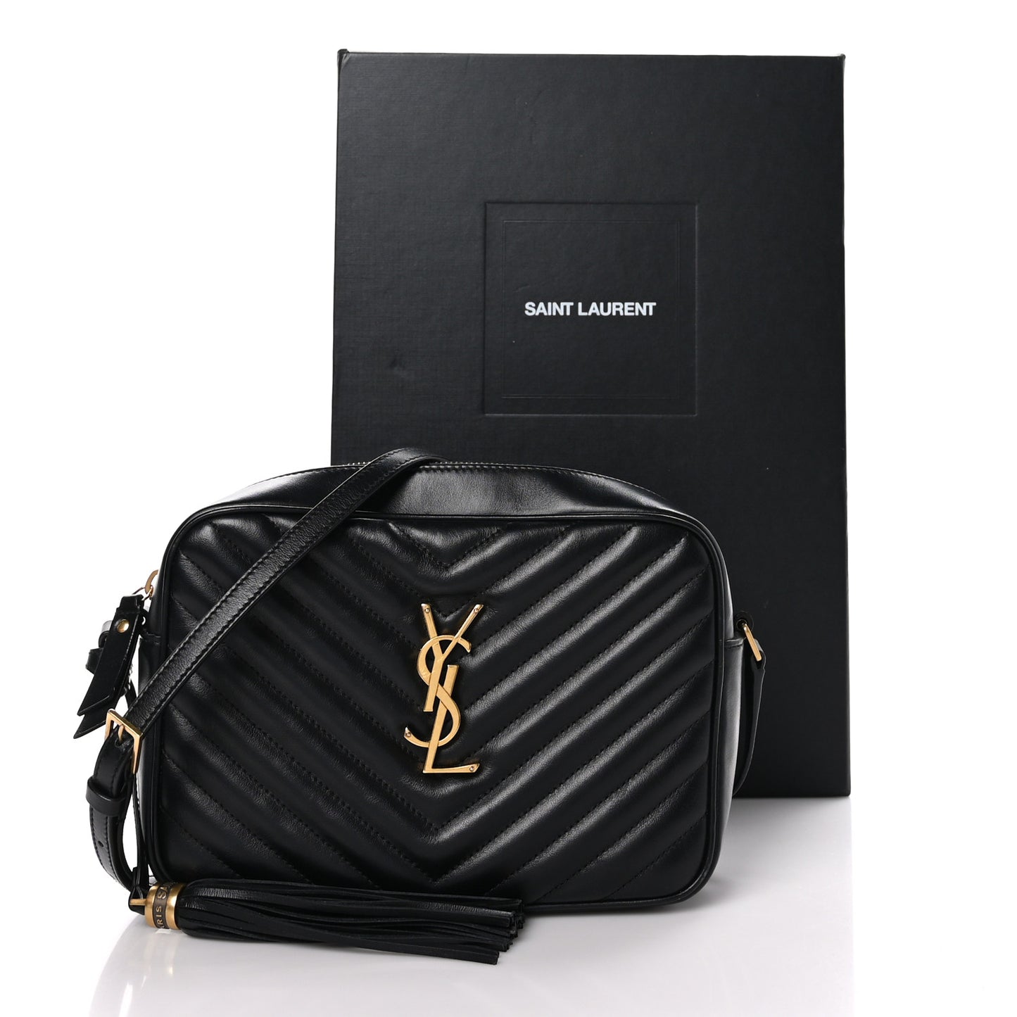 Calfskin Matelasse Monogram Lou Camera Bag Black