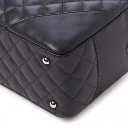 Chanel Calfskin Quilted Large Cambon Bowler Black 5 of 9