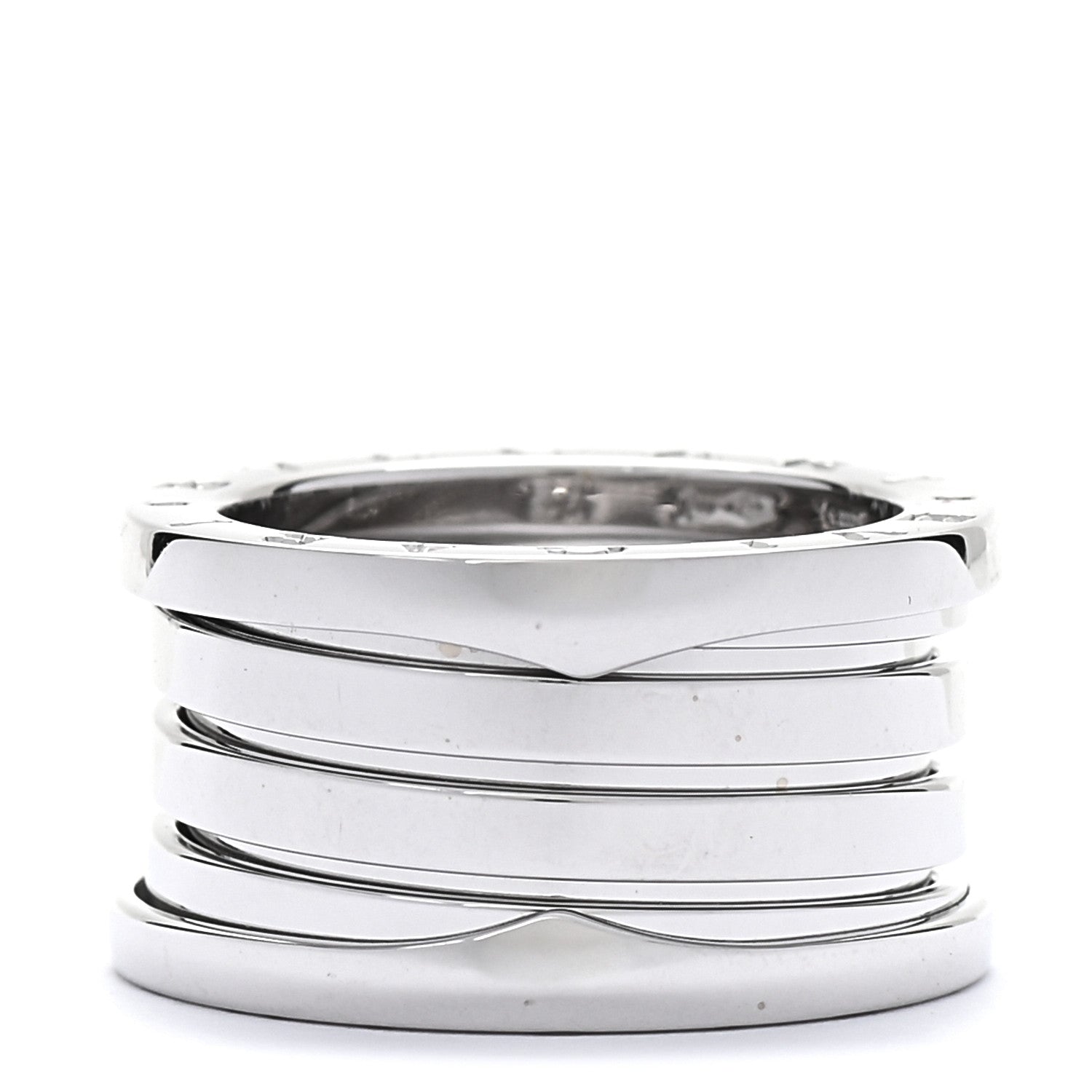 Bulgari 18K White Gold B.Zero1 Four-Band Ring 51 5.75 1 of 6