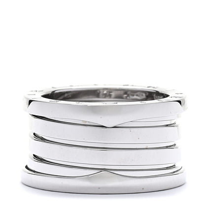 Bulgari 18K White Gold B.Zero1 Four-Band Ring 51 5.75 1 of 6