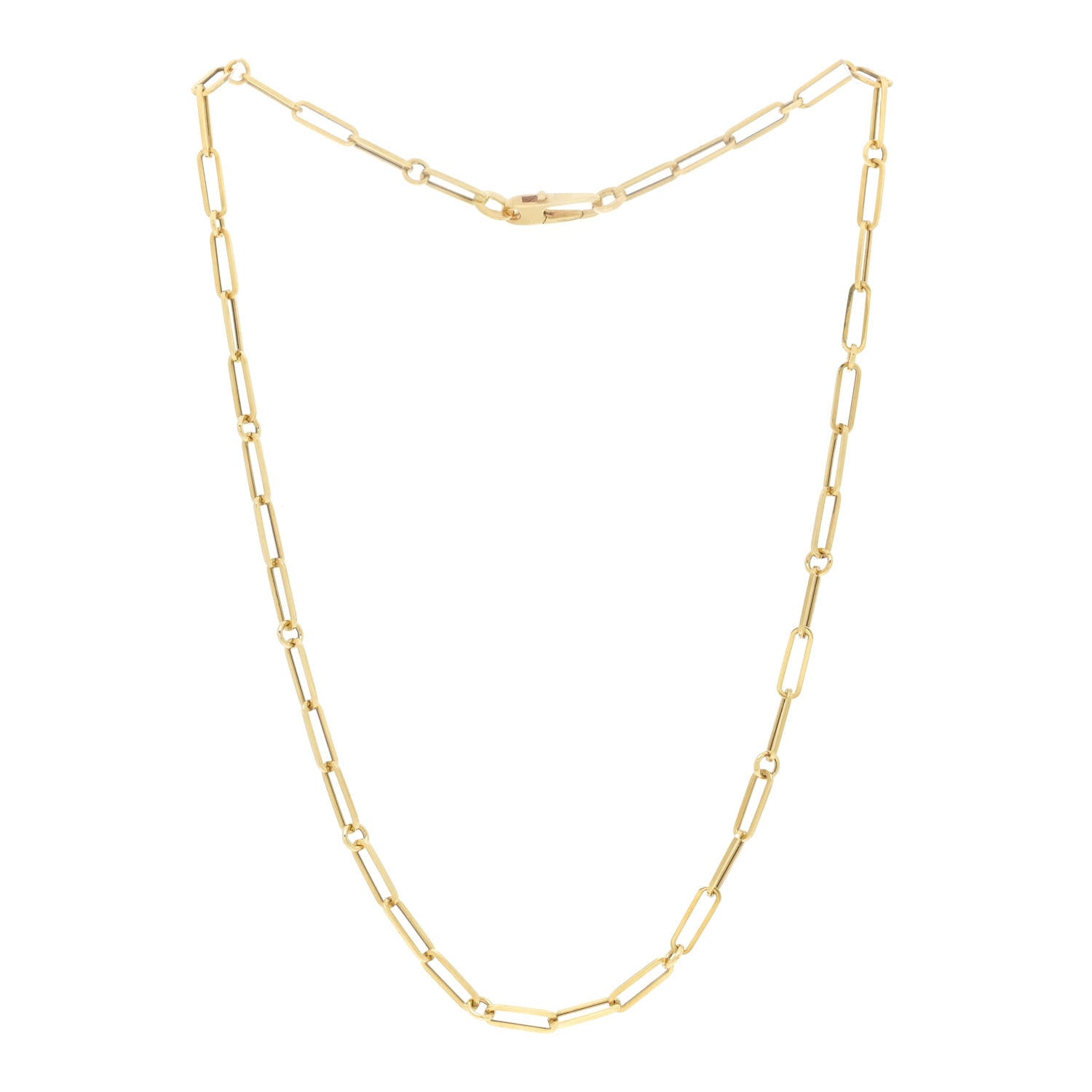 Roberto Coin 18K Yellow Gold Paper Clip Link Necklace 3 of 4