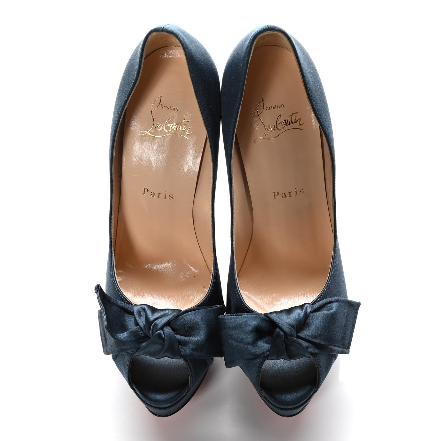 Crepe Satin Madame Butterfly 150 Pumps 38.5 Blue
