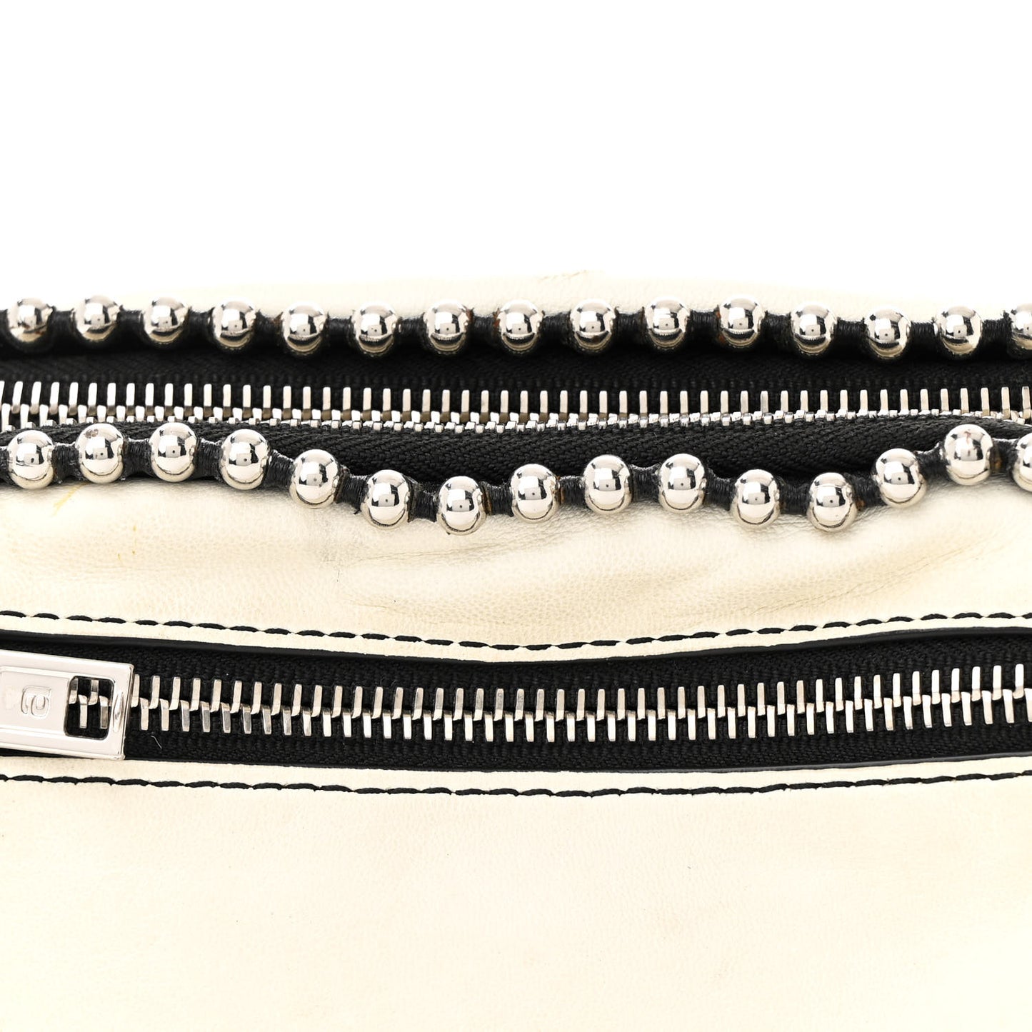 Lambskin Attica Studded Belt Bag White