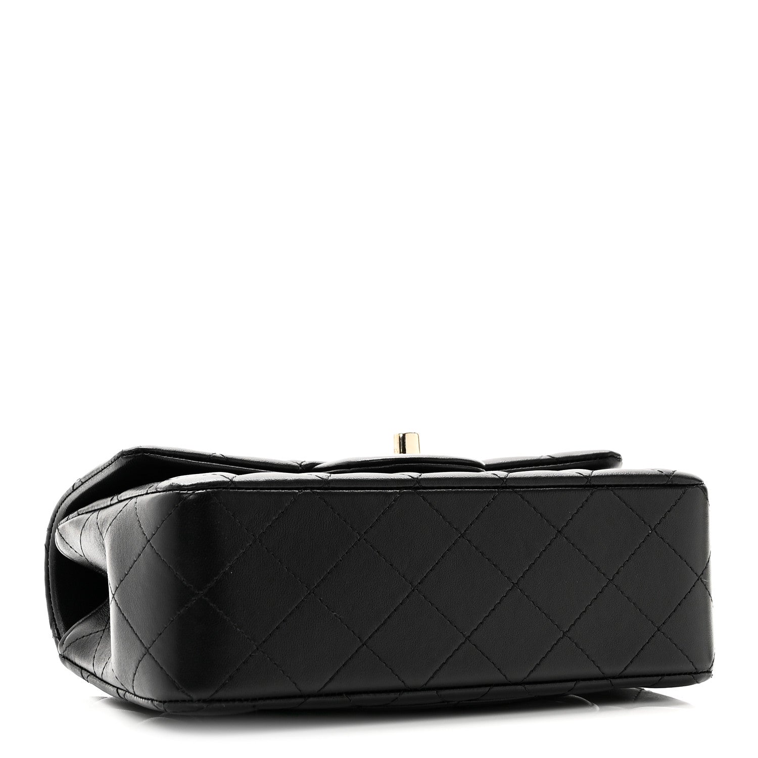 Chanel Lambskin Quilted Mini Top Handle Rectangular Flap Black 4 of 11