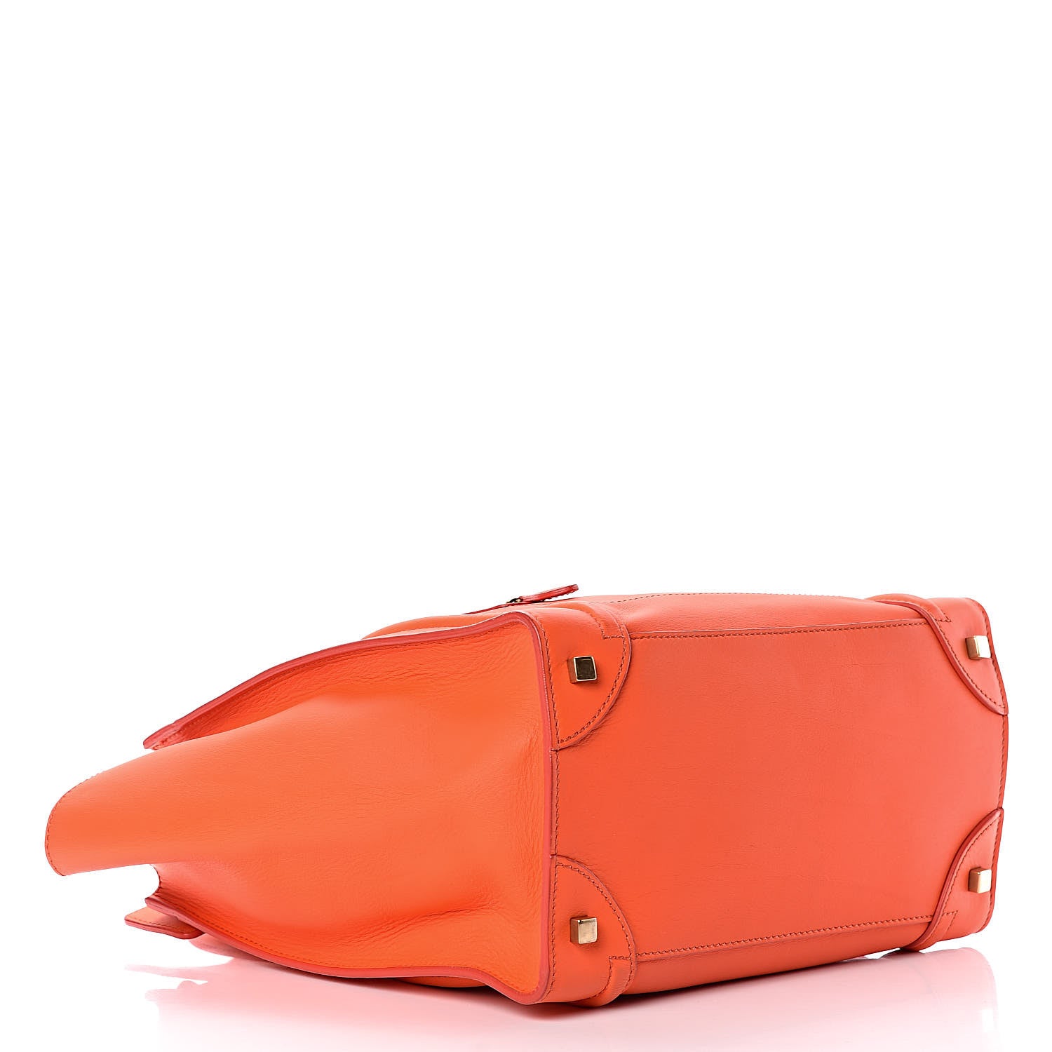 Celine Smooth Calfskin Mini Luggage Orange 4 of 12