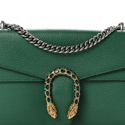 Gucci Pebbled Calfskin Small Dionysus Shoulder Bag Emerald 10 of 14
