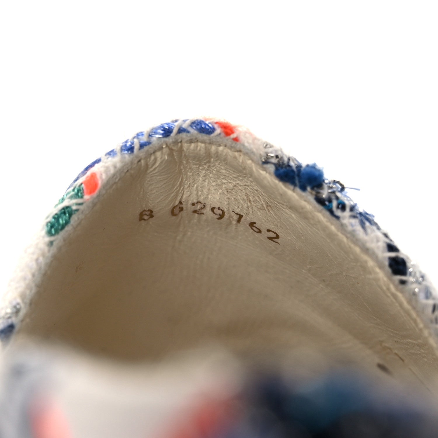 Chanel Tweed Grosgrain CC Espadrilles 39 White Blue Pink Green Black 8 of 8