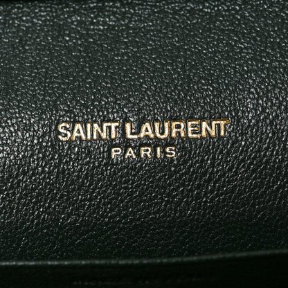 Saint Laurent Lambskin Diamond Quilted Becky Chain Wallet Vert Fonce 6 of 10