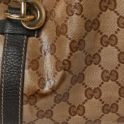 Gucci Crystal Monogram Dollar Calfskin Medium Joy Shoulder Bag Beige Ebony Testa Di Moro 10 of 10