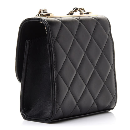 Chanel Lambskin Quilted Mini Trendy CC Chain Wallet Black 2 of 9