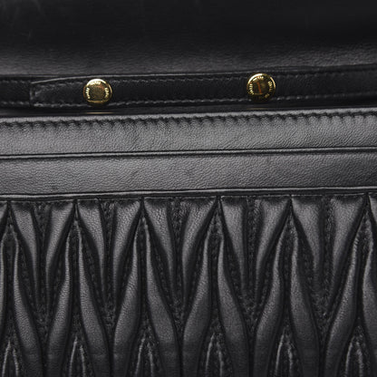 Miu Miu Nappa Matelasse Wallet On Chain Black 13 of 13